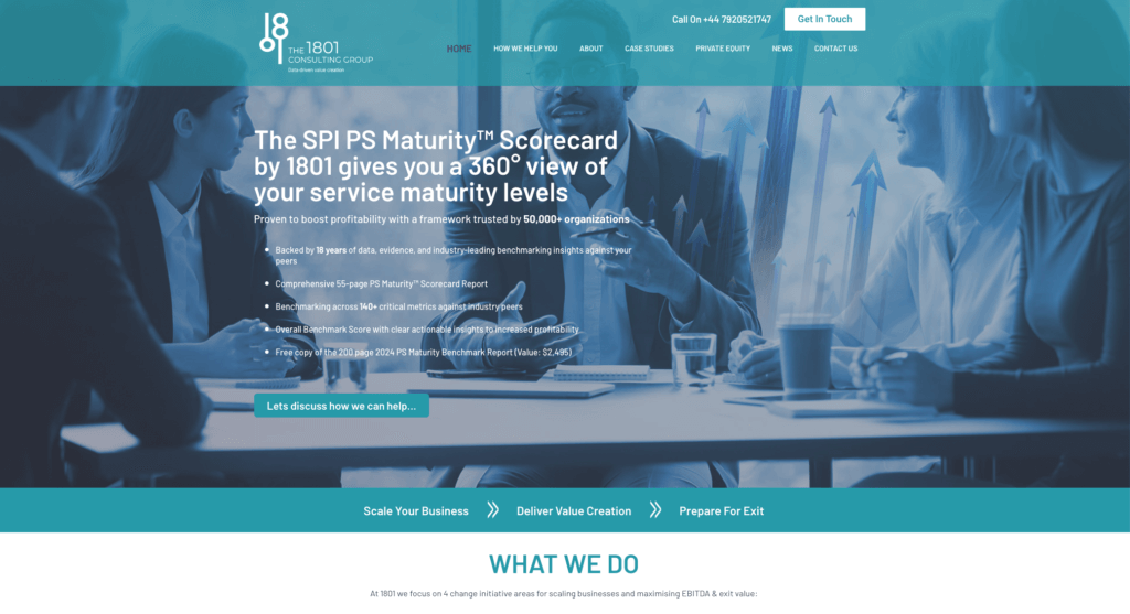 Mashuni rebrand and new website design for The 1801 Consulting Group